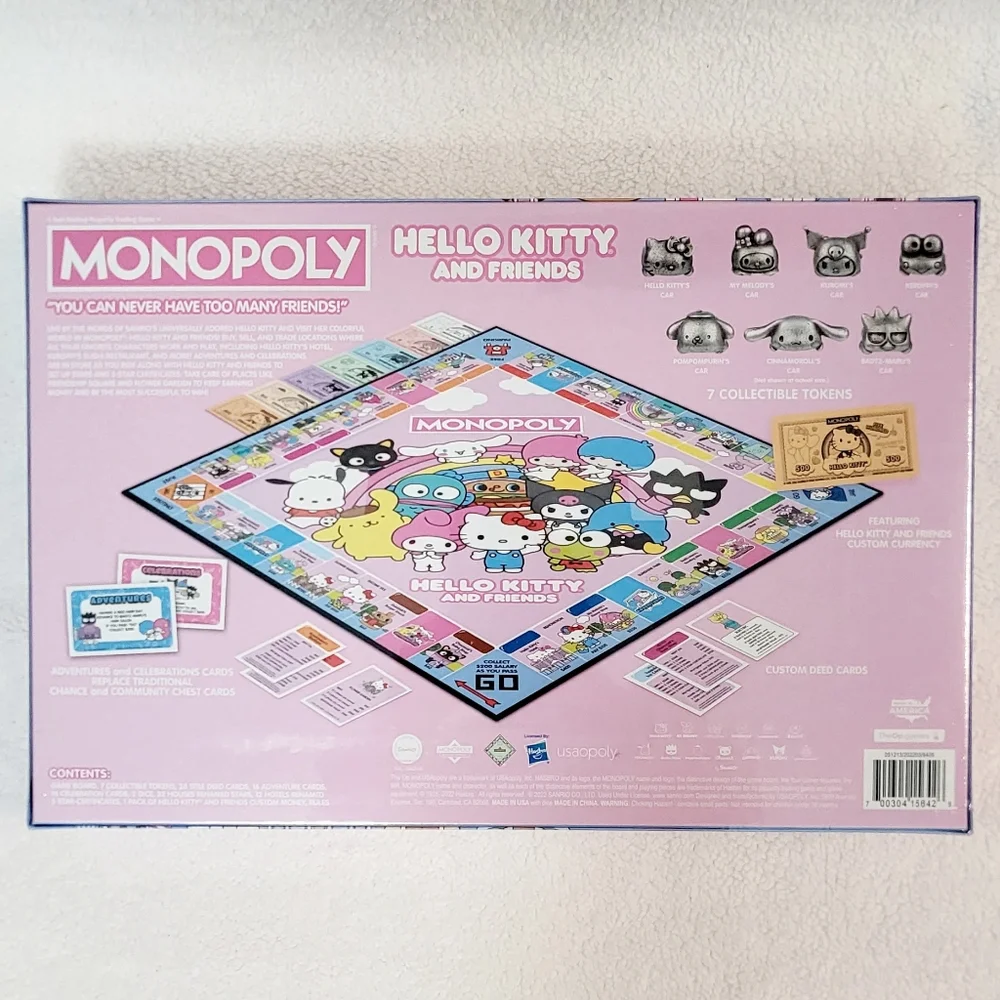 Sanrio Hello Kitty & Friends Monopoly Board Game - Picture 2 of 2